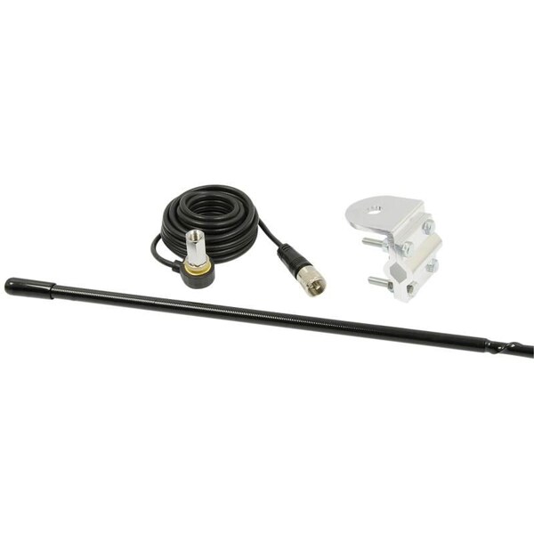 Das 3' Platinum Series Single Mirror Mount Cb Antenna Kit, 1000W Black RPPS-13KB - main